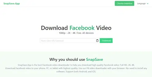 Snapsave.app faceboook video downloader
