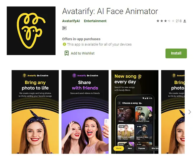 Avatarify Aplikasi Foto Bernyanyi