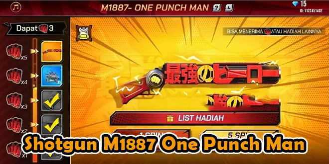 Review + Harga Shotgun M1887 One Punch Man di Free Fire