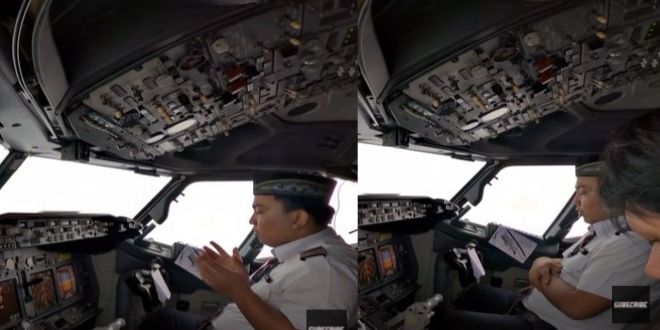 Pilot Ini Tunaikan Sholat di Kokpit Saat Terbang