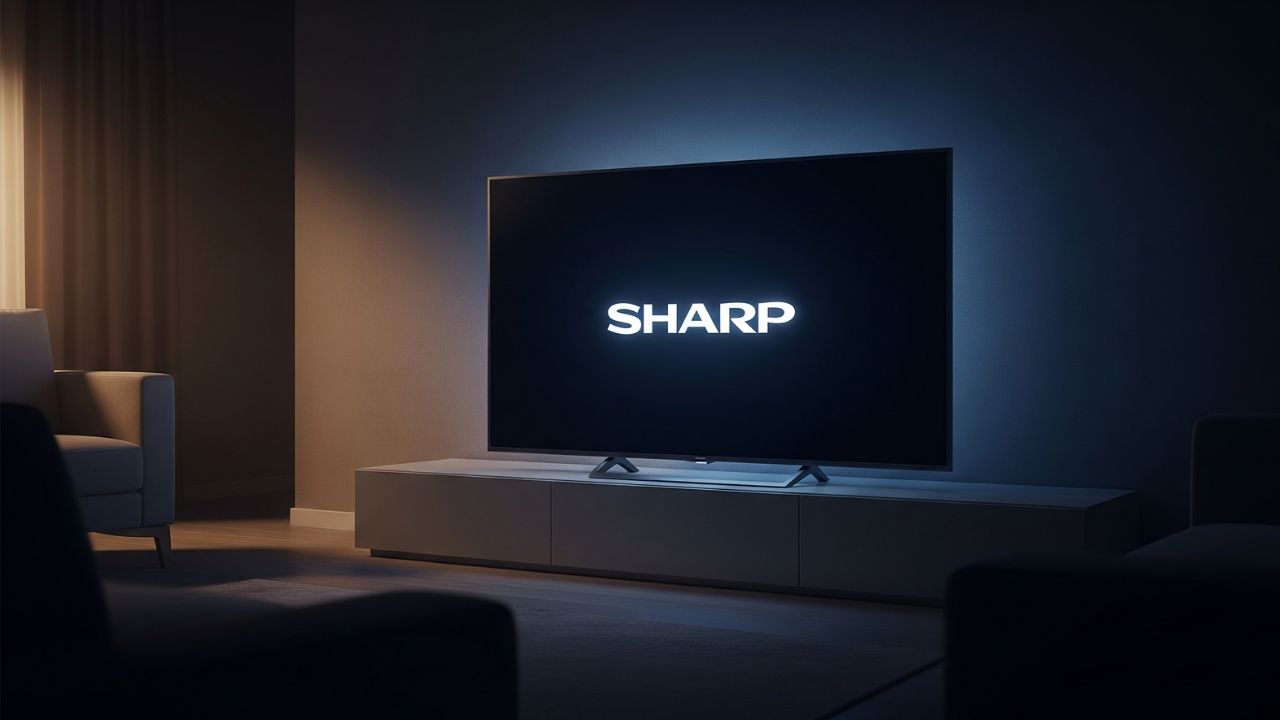 TV Sharp Gagal Start Mentok di Logo